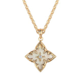 Brown Clover Pendant Necklace | Gold