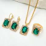 Sylvara Greenveil Jewelry Set | White Gold