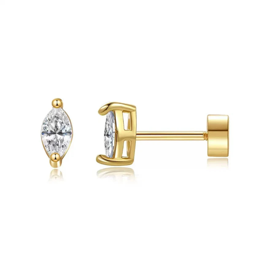 Clous d'Oreilles Poire Taille | Or