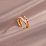 Sahira Layered Wave Ring | Gold