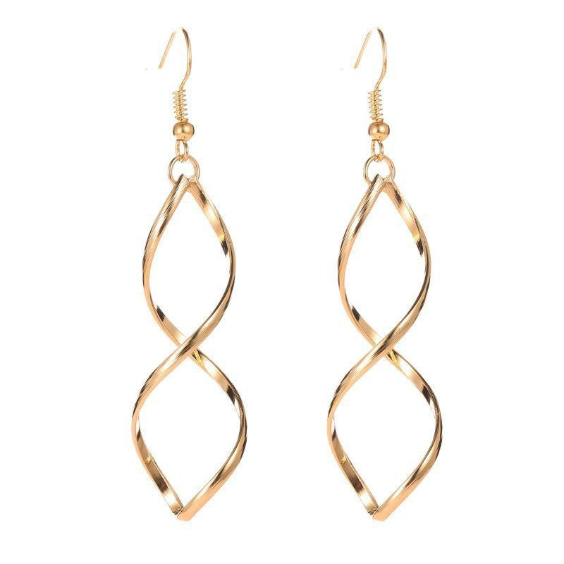 Boucles d'Oreilles Spirale Pendant | Or