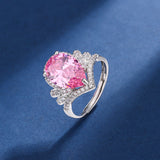 Aria Teardrop Pink Set | White Gold