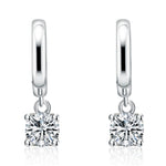 Aurora Square Drop Earrings | White gold