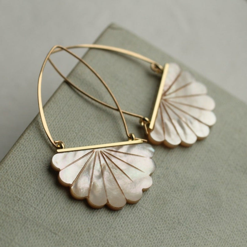 BOUCLES D'OREILLES VINTAGE BOHÈME IMITATION PERLE DÉCOR ARTISTIQUE NUPTIAL