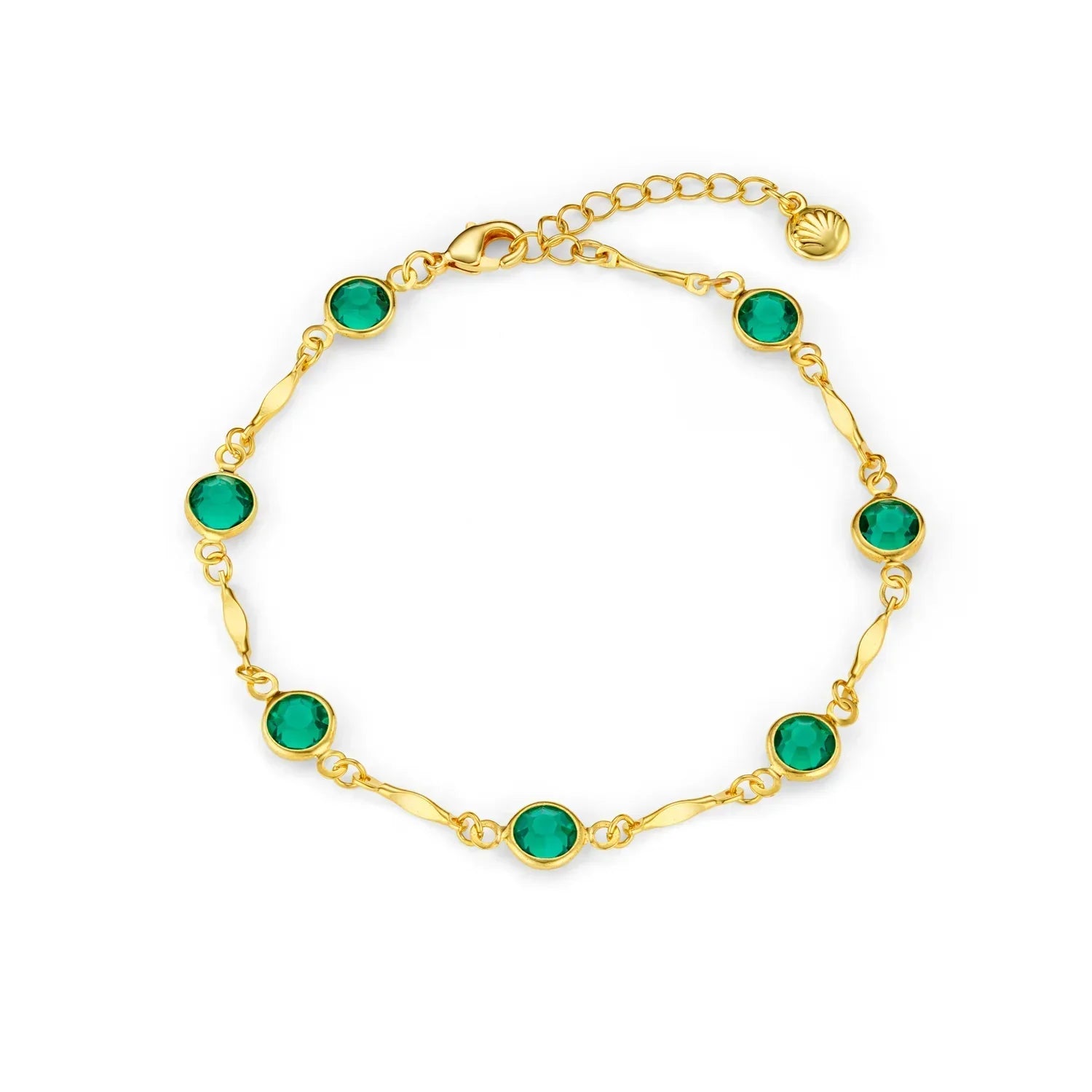 Bracelet Émeraude Maillon Chaîne | Or