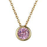 Lunaria Gemmara Birthstone Necklace | Gold