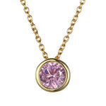 Lunaria Gemmara Birthstone Necklace | Gold