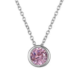 Lunaria Gemmara Birthstone Necklace | White Gold