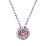 Lunaria Gemmara Birthstone Necklace | White Gold