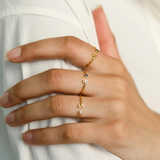 BAGUE PERSONNALISÉE AVEC PIERRE DE NAISSANCE