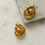 Statement Interlocking Earrings | Gold