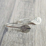 Exclusive Silver Dandelion Leaf Earrings