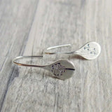 Exclusive Silver Dandelion Leaf Earrings