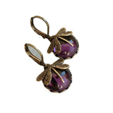 Antique Gold Dragonfly Earrings