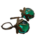 Antique Gold Dragonfly Earrings