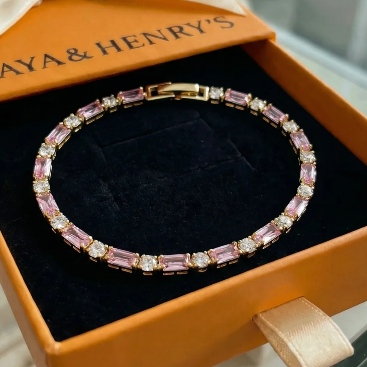 Bracelet Pivoine Étincelle Tennis | Or