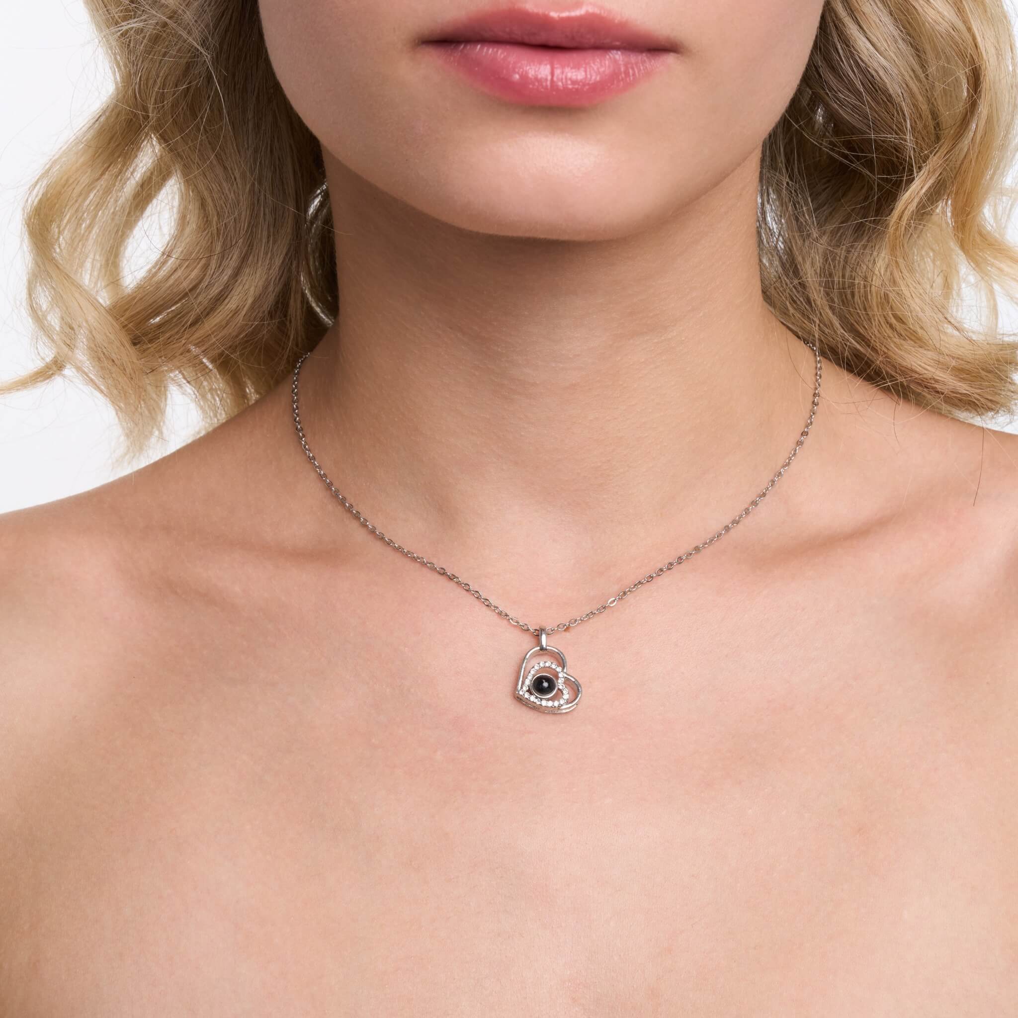 Collier Cœur Photo Personnalisé