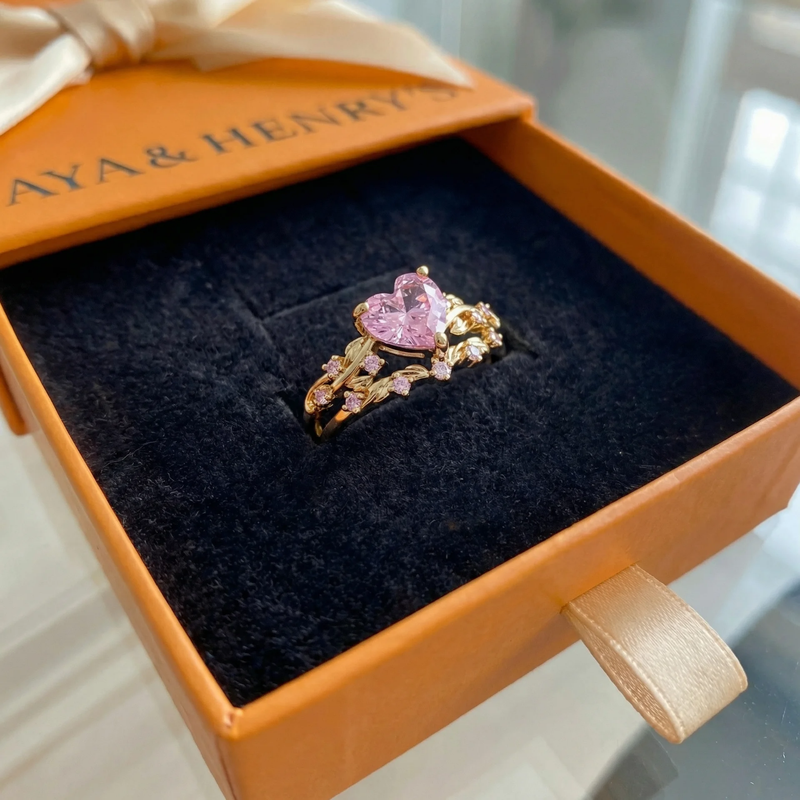Ensemble Cœur de Pétale Jardin Bague | Or