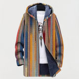 NELLI | CARDIGAN À CAPUCHE RAYURES VERTICALES