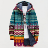 LORE | CARDIGAN À CAPUCHE MOTIF ETHNIQUE