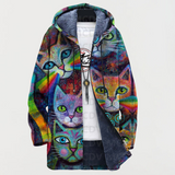 RIKE | VESTE À CAPUCHE MOTIF CHATS