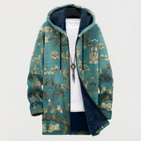 CORDULA | VESTE À CAPUCHE BRANCHAGES FLEURIS