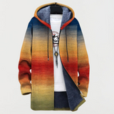 ELFRUN | CARDIGAN À CAPUCHE DÉGRADÉ COUCHER DE SOLEIL