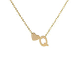COLLIER INITIALE CŒUR