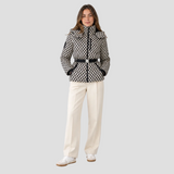 ÉLODIANE | VESTE MATELASSÉE BEIGE À CEINTURE