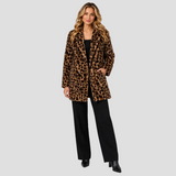 LÉONIE | MANTEAU EN FAUSSE FOURRURE LONG