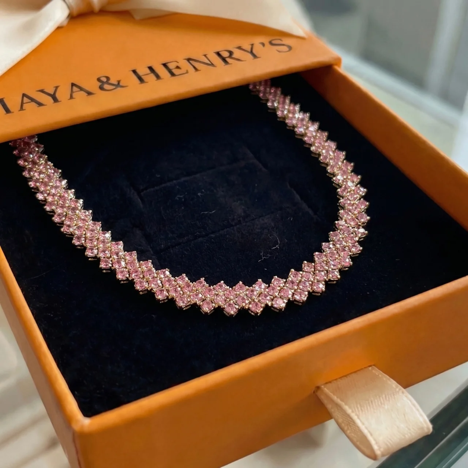 Collier Rose Ember Line | Or