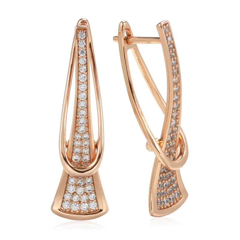 Boucles d'Oreilles Radieux Rangs Cristal | Or