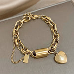 Heartened Chunky Bracelet - Gold