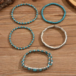 Bohemian Turquoise Beaded Bracelet Set