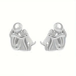 Hug & Love Two-Tone Earrings