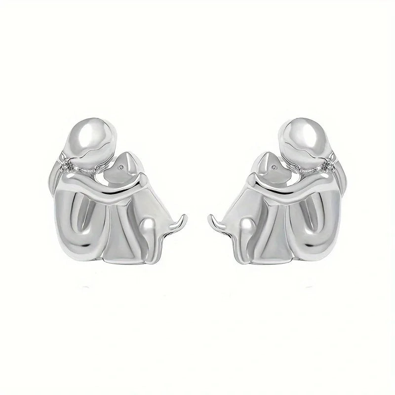 Hug & Love Two-Tone Earrings