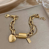 Heartened Chunky Bracelet - Gold