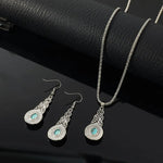 Vintage Turquoise Stones Jewellery Set