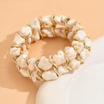 Turquoise Stone Woven Gold Bracelet