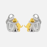 Hug & Love Two-Tone Earrings