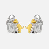 Hug & Love Two-Tone Earrings