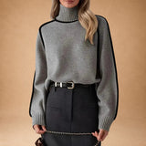 VASILIKI | PULL COL MONTANT MONOCHROME