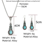 Vintage Turquoise Stones Jewellery Set