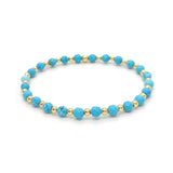 BRACELET VINTAGE TURQUOISE PERLÉ CROIX BRELOQUE