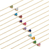COLLIER AVEC UNE PIERRE DE NAISSANCE EN FORME DE CŒUR