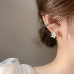 BOUCLES D'OREILLES FLORAL SCINTILLANT ZIRCONE | OR