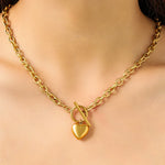 Heartened Chunky - Necklace
