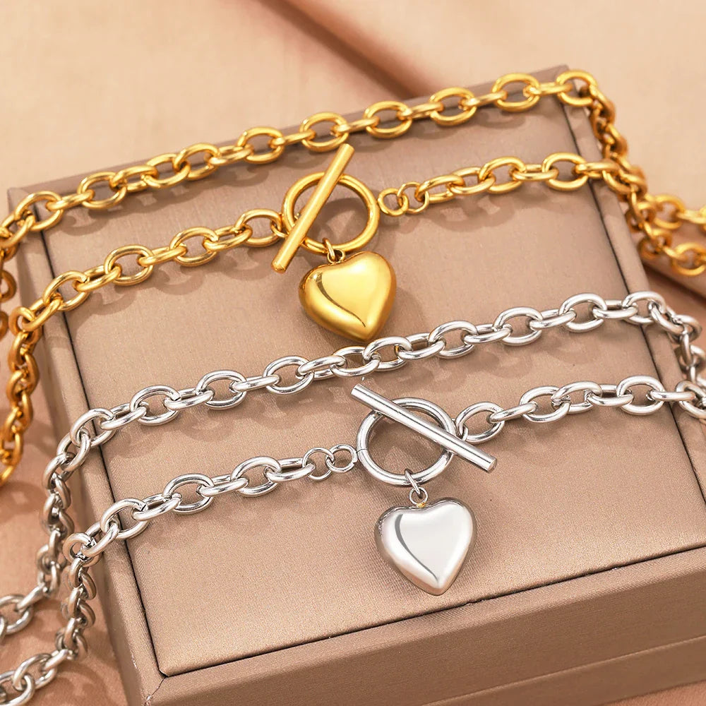 Heartened Chunky - Necklace