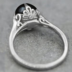 Art Deco Pearl Solitaire Gold Ring