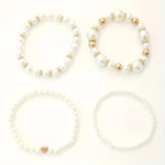 Bold Gold Accented Pearl Bracelet Stack